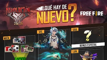 Free Fire: agenda semanal del 23 al 29 de junio con Dragón Zafiro y recarga mítica