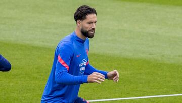 Felipe, en una sesión del Atlético.