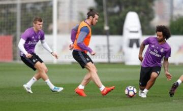 Real Madrid entrena pensando en el Athletic Bilbao, por la Liga de España.