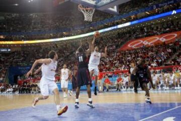 24/08/2008. Final de baloncesto de los JJ.OO. de Pekín. Espectacular partido entre EE.UU. y España.
Juan Carlos Navarro.
