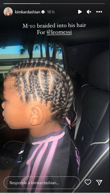 El hijo de Kim Kardashian enloquece al conocer a Messi: lo lleva en el pelo