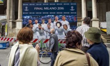 Ambiente de Champions en las calles de Milán