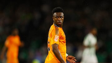 Soccer Football - LaLiga - Real Betis v Real Madrid - Estadio Benito Villamarin, Seville, Spain - March 1, 2025 Real Madrid's Vinicius Junior REUTERS/Marcelo Del Pozo