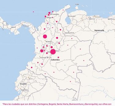 Mapa de casos y muertes por coronavirus por departamentos en Colombia: hoy, 6 de abril