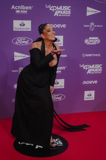 La influencer Anabel Pantoja, en la alfombra roja de los Premios Los40 Music Awards Santander 2025.