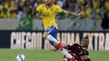 Lucas Lima durante el Brasil-Venezuela