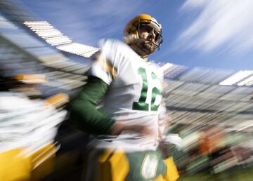 El quarterback de los Packers tuvo una buena temporada a pesar de no contar con sus receptores titulares. (313.54)