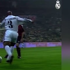 El mejor centro de Roberto Carlos en el Real Madrid: inolvidable lo que logró que hiciera el balón