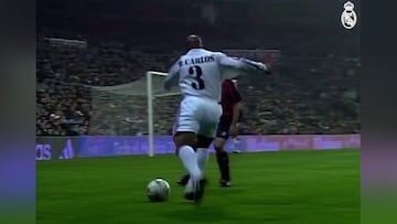 El mejor centro de Roberto Carlos en el Real Madrid: inolvidable lo que logró que hiciera el balón