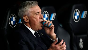 Carlo Ancelotti, durante el partido ante el Sevilla.