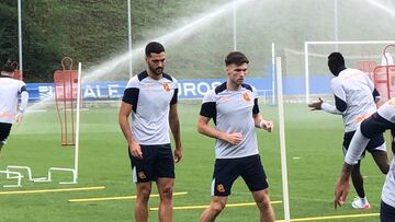 Tierney junto a Merino en Zubieta.