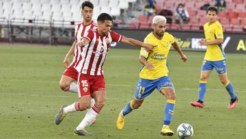 Juan Ibiza, en el partido ante Las Palmas.