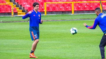 Stefan Medina durante un entrenamiento de la Selección Colombia.