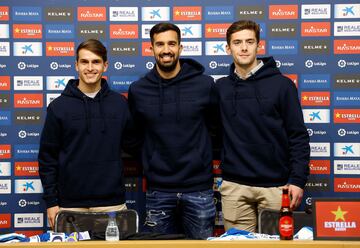 Denis Suárez, Fernando Pacheco y José Gragera.