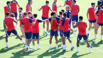 Entrenamiento del Atlético en Monterrey.