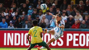 Soccer Football - FIFA Women’s World Cup Australia and New Zealand 2023 - Group G - Argentina v South Africa - Forsyth Barr Stadium, Dunedin, New Zealand - July 28, 2023 Argentina's Florencia Bonsegundo in action REUTERS/Molly Darlington