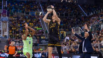 David Kramer, durante su etapa en La Laguna Tenerife, en los cuartos de final de la Copa del Rey 2025 ante el Barcelona.