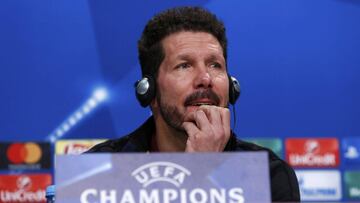 Simeone en rueda de prensa.