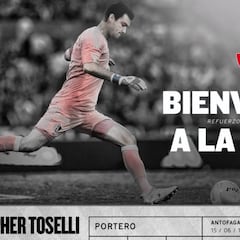 Atlas hace oficial el fichaje del portero Cristopher Toselli