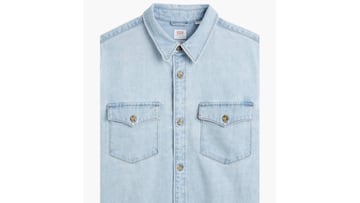 Camisa vaquera Levi's Western de color azul índigo con efecto lavado para hombre en Amazon