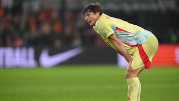 Le Normand, en el partido ante Holanda.