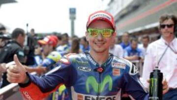 Jorge Lorenzo fue tercero en la calificación.