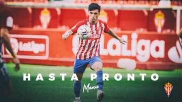 Manu Garc&iacute;a es despedido por el Sporting de Gij&oacute;n.