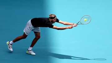 Alexander Zverev, contra Fabian Marozsan en el Miami Open.