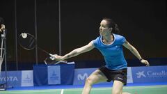 La jugadora espa&ntilde;ola de b&aacute;dminton Beatriz Corrales, durante un partido.