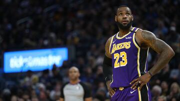 LeBron James, durante un partido de la NBA de Los Ángeles Lakers