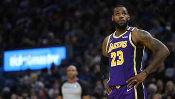 LeBron James, durante un partido de la NBA de Los &Aacute;ngeles Lakers