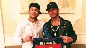 Neymar con Hamilton.