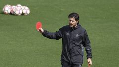 V&iacute;ctor S&aacute;nchez del Amo, durante un entrenamiento.