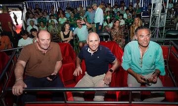 Juanjo Uriel, Manolo Higuera y Felipe Llamazares, felices en la presentación de las equipaciones, el mismo día que recibieron el visto bueno de LaLiga para elevar su límite salarial por encima de los 7 millones.