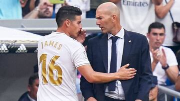 James Rodr&iacute;guez y Zidane 