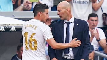 James Rodríguez y Zidane