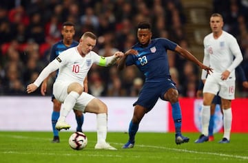 Wayne Rooney in last night's friendly against USA