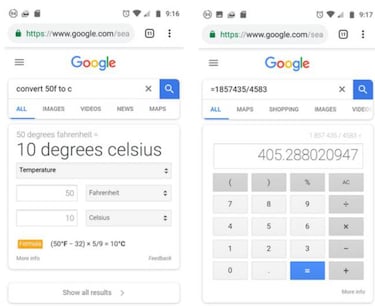 Google te ayuda a calcular más rápido en el móvil