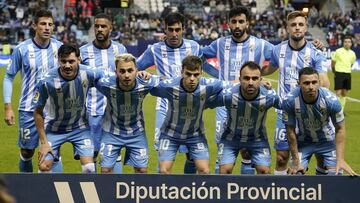 Alineación del Málaga contra el Tenerife.