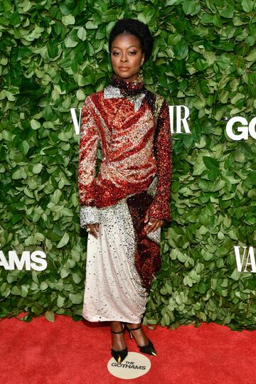 Danielle Deadwyler posa en la alfombra roja de los de los Gotham Awards 2024 celebrados en el Cipriani Wall Street de Nueva York.