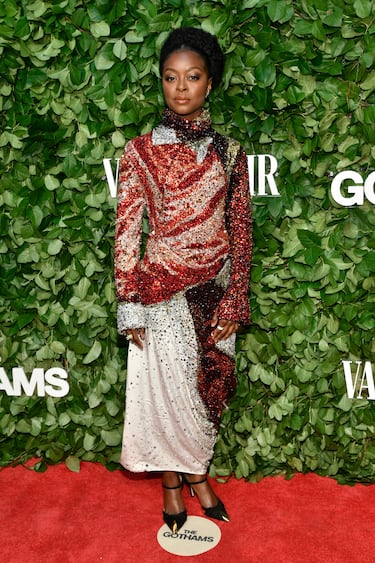 Danielle Deadwyler posa en la alfombra roja de los de los Gotham Awards 2024 celebrados en el Cipriani Wall Street de Nueva York.