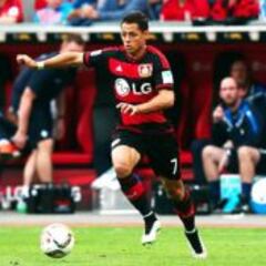 Chicharito jugó 15 minutos en la goleada del Leverkusen