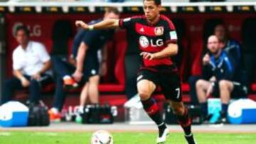 Chicharito jugó 15 minutos en la goleada del Leverkusen