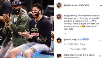 LeBron James avisa: "El hombre del tiempo dice que viene tormenta"