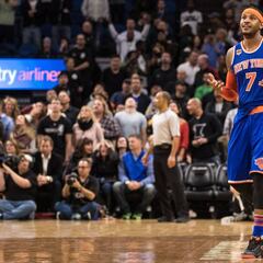 Si se acaba el partido dásela a Carmelo: ¡otro game-winner!