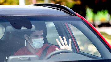 Morata, a su llegada a Majadahonda.