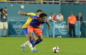 Brasil y Colombia empataron 2-2 en el Hard Rock Stadium. Luis Fernando Muriel anotó doblete, Neymar y Casemiro marcaron para el rival.