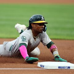 Esteury Ruiz is on track to win the MLB stolen-base crown