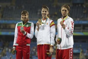 La saltadora cántabra consiguió con un salto de 1,97 metros la medalla de oro en salto de altura.