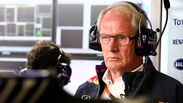 Helmut Marko, en el box del equipo Red Bull.